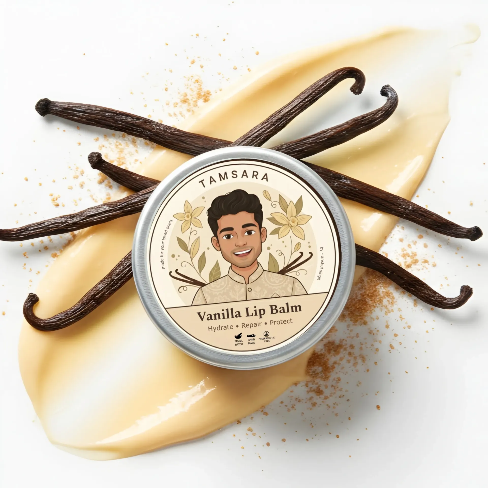 TAMSARA – Vanilla Lip Balm *Him Series* 10g